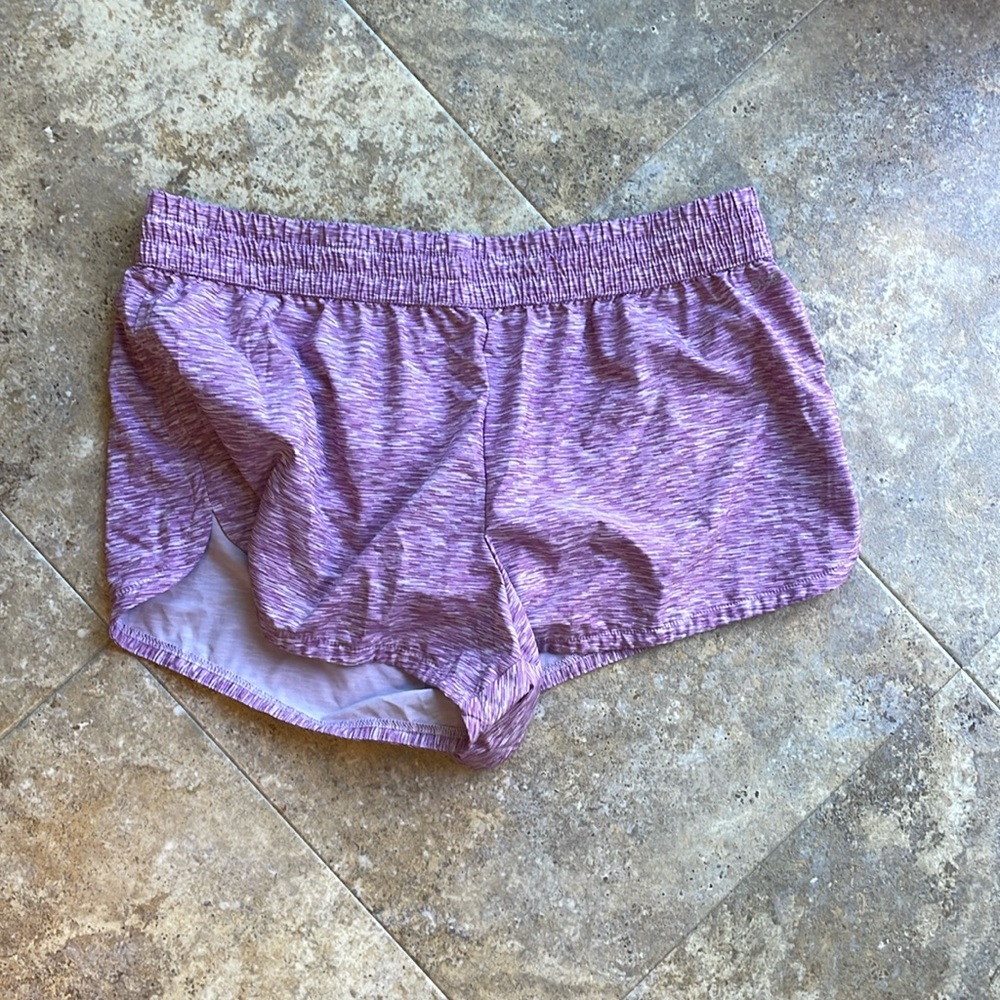 Women’s DSG Large running shorts with built in briefs. Lightweight and cute!